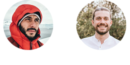 Têtes de Romain Bour et de Ulysse Lubin